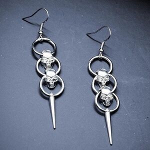 Punk Skull Spike Earrings